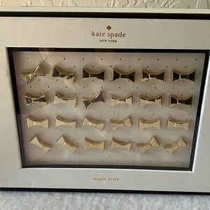 Kate Spade: Gold Tone Push Pins- 24 Count- IOB
